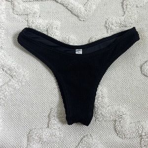 KOANA SWIM- size small black textured bikini bottoms